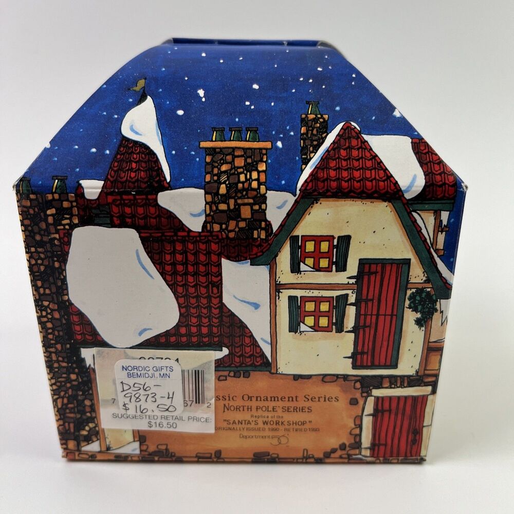 Dept 56 Classic Ornament Series North Pole 'Santa's Workshop' #98734 NEW